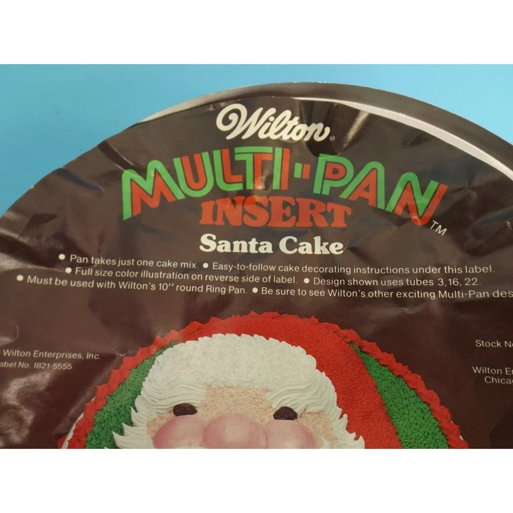 Vintage 1977 Wilton Santa Claus Cake Pan Multi Pan insert.  Christmas Cakes!